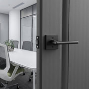 Passage Door Handle, 1 Pack Matte Black Door Lever, Left or Right Handing Reversible Lever Non-Locking, V952-FXTDMBS1J000C0BM2V0