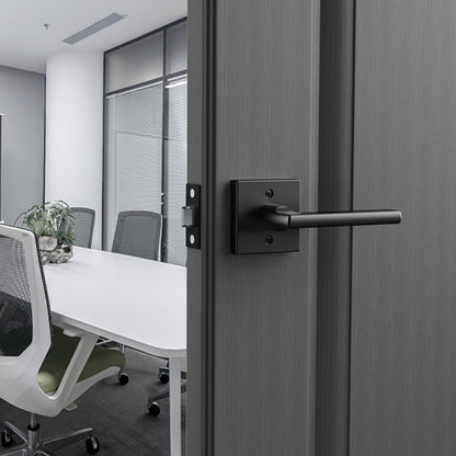 Passage Door Handle, 1 Pack Matte Black Door Lever, Left or Right Handing Reversible Lever Non-Locking, V952-FXTDMBS1J000C0BM2V0