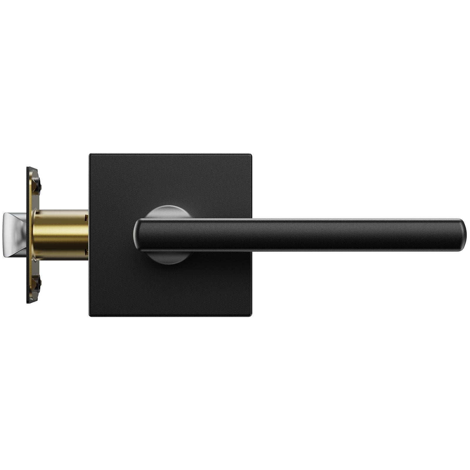 Passage Door Handle, 1 Pack Matte Black Door Lever, Left or Right Handing Reversible Lever Non-Locking, V952-FXTDMBS1J000C0BM2V0