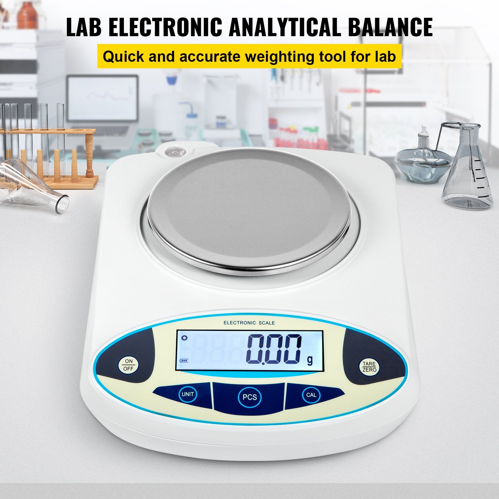 Lab Analytical Balance Digital Precision Scale 500gx0.01g High Precision V952-FXTPAC500G200VLIMV3
