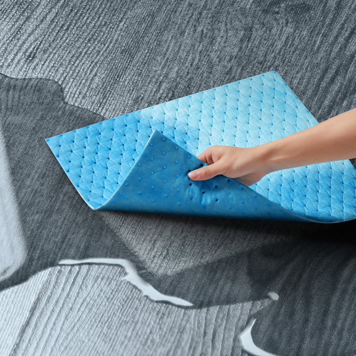 Spill Absorbent Pads, Water Absorbing Mat Pad in Dispenser Box, 6 Gal Capacity, 15" L x19" W Polypropylene V952-FYCKZYPXSXXSJ71XHV0