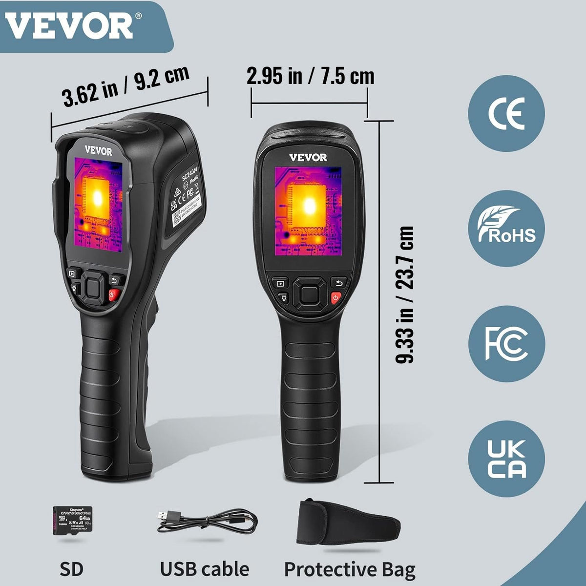 Infrared Thermal Imager Visible Light Camera 2MP IR Resolution 240x180 V952-FYHWRXYWYWIFIR7JZV0
