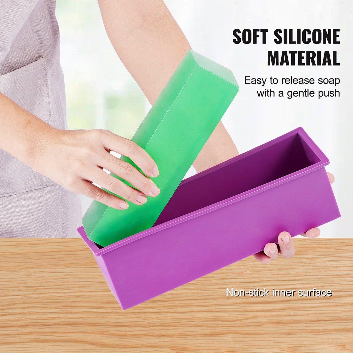 Soap Making Kit, Bamboo Cutting Box and Inner Box with Silicone Mold, Stainless Steel Straight Cutter and V952-FZQDSQGMJQGD1UP7YV0