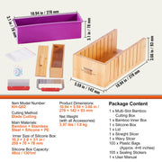 Soap Making Kit, Bamboo Cutting Box and Inner Box with Silicone Mold, Stainless Steel Straight Cutter and V952-FZQDSQGMJQGD1UP7YV0