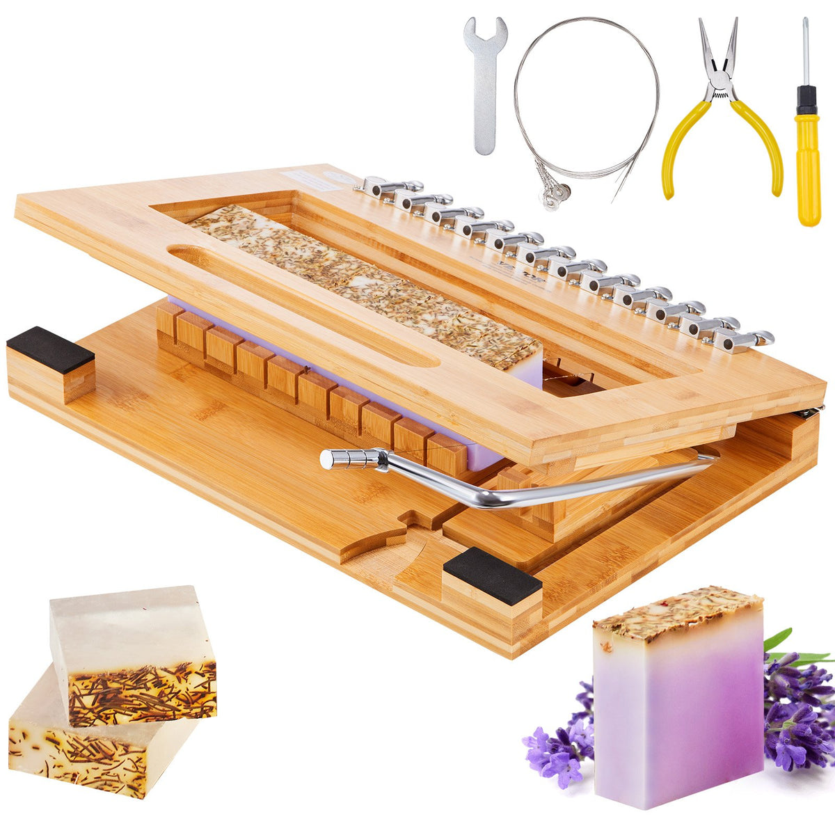 Soap Cutter, Cut 1-12 Bars, Precisely and Accurately Cut 1 Inch Bars, Bamboo Soap Slicer With Steel Wire, V952-FZQGSQGDDQG0B2GL6V0