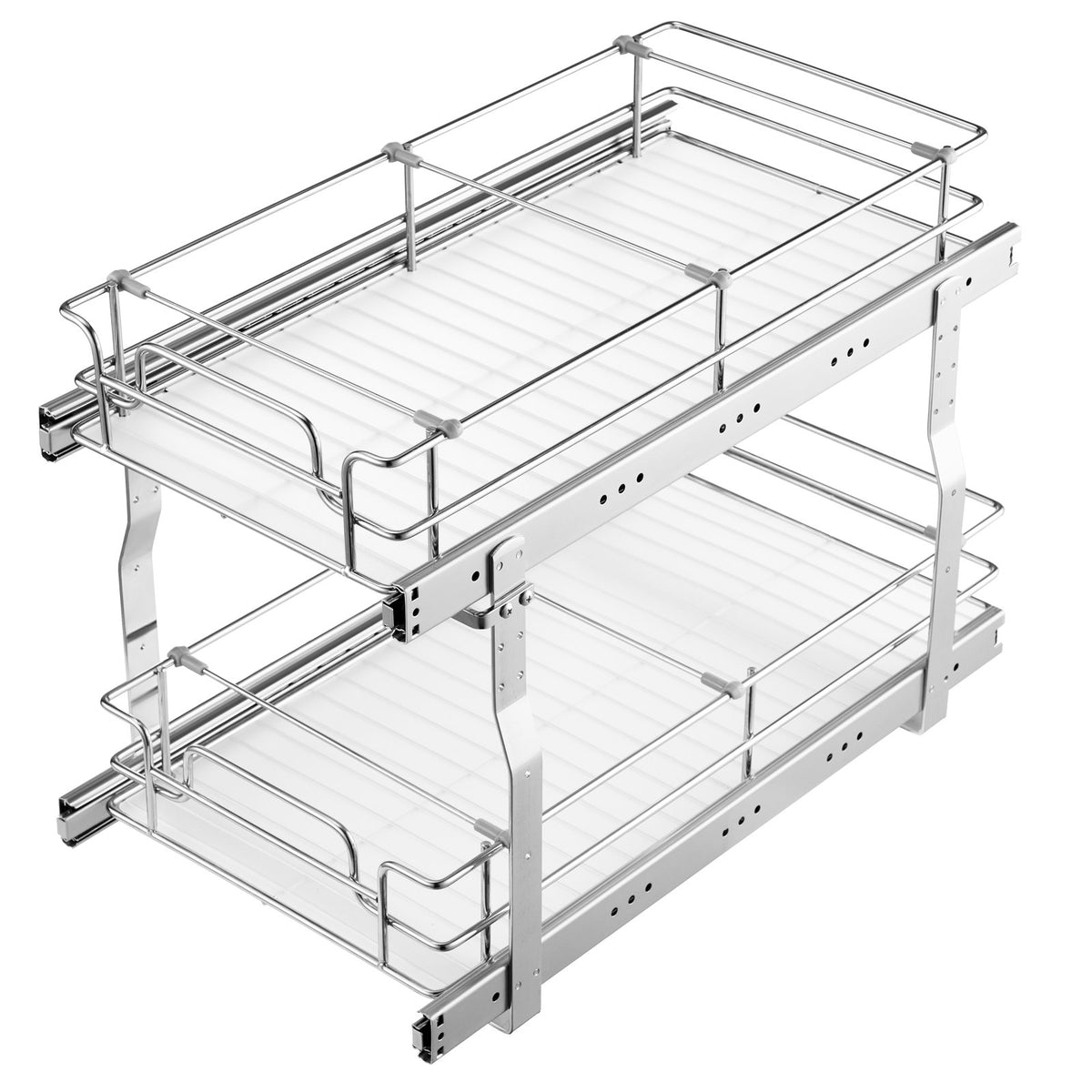 12"Wx21"Dx15"H Pull Out Cabinet Organizer, Heavy Duty Slide Out Pantry Shelves, Steel Roll Out Drawers, V952-FZSLLDGGEC12VMAA1V0