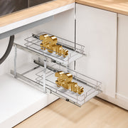 12"Wx21"Dx15"H Pull Out Cabinet Organizer, Heavy Duty Slide Out Pantry Shelves, Steel Roll Out Drawers, V952-FZSLLDGGEC12VMAA1V0