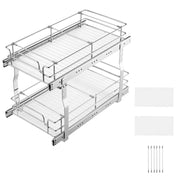 12"Wx21"Dx15"H Pull Out Cabinet Organizer, Heavy Duty Slide Out Pantry Shelves, Steel Roll Out Drawers, V952-FZSLLDGGEC12VMAA1V0