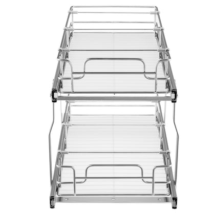 12"Wx21"Dx15"H Pull Out Cabinet Organizer, Heavy Duty Slide Out Pantry Shelves, Steel Roll Out Drawers, V952-FZSLLDGGEC12VMAA1V0