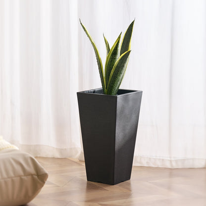 Tall Planter, Set of 2 Tall Square Tapered Planters, 57 cm Large Modern Gardening and Flower Plastic Pots, V952-FZXHS22YCBDTHZU9MV0