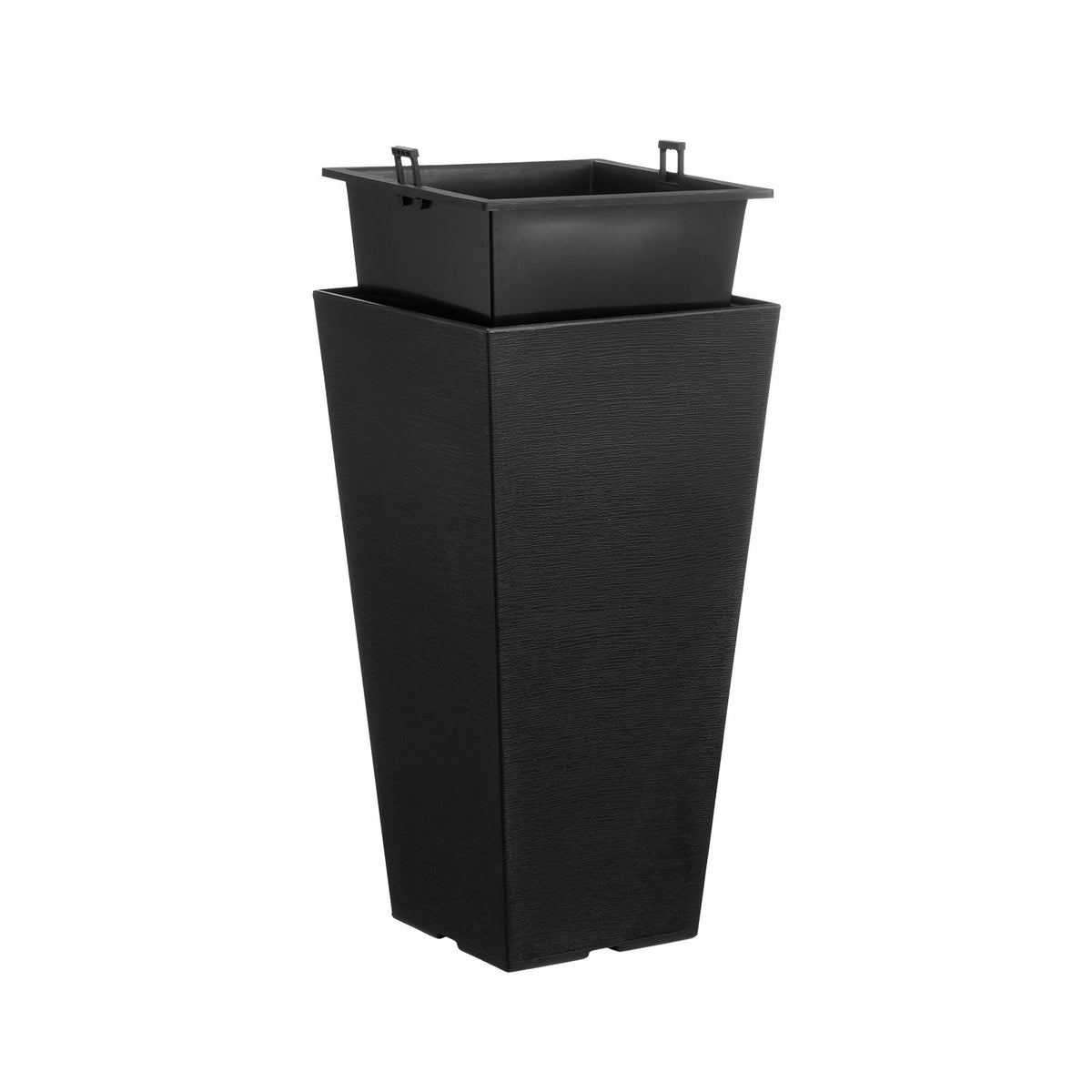 Tall Planter, Set of 2 Tall Square Tapered Planters, 57 cm Large Modern Gardening and Flower Plastic Pots, V952-FZXHS22YCBDTHZU9MV0