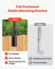 Fence Post Extender, 8 Packs 605 mm Barbed Wire Arm, Sturdy Steel Fence Height Extender, Flat or Surface V952-FZXYZQFZX8J27T1F0001V0