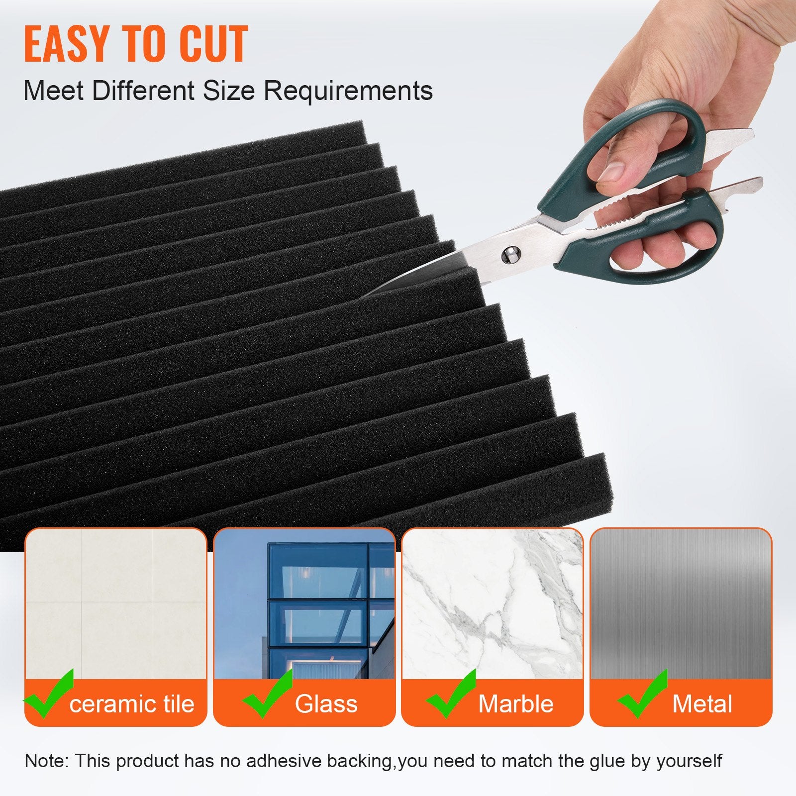 Acoustic Foam Panels 80 Pack 12 x 12 x 1 in for Studio Wall and Ceiling V952-FZZSPMBHS80P6DGDIV0
