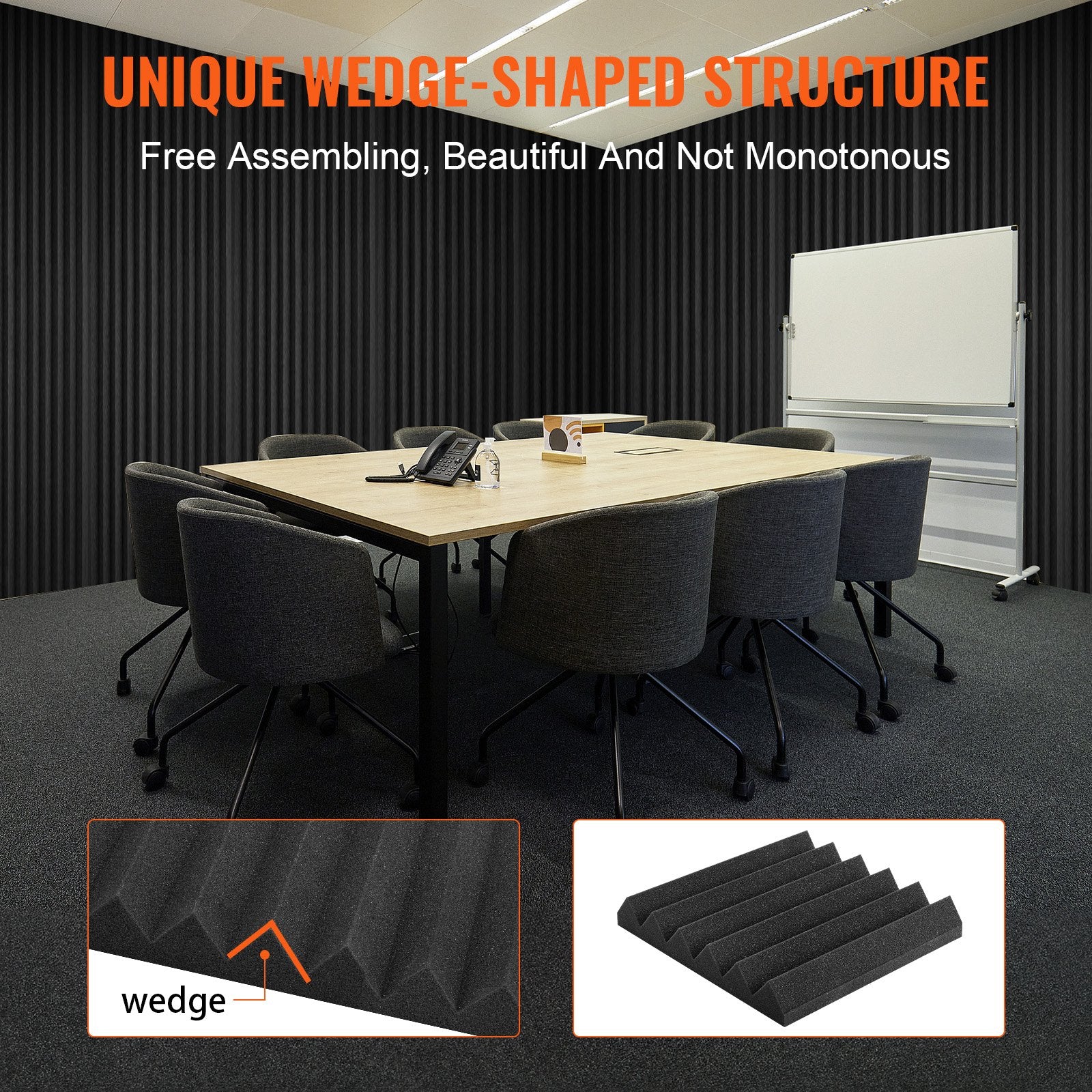 Acoustic Foam Panels 36 Pack 12 x 12 x 2 in for Studio Wall and Ceiling V952-FZZSPMBHSL127N7Y0V0