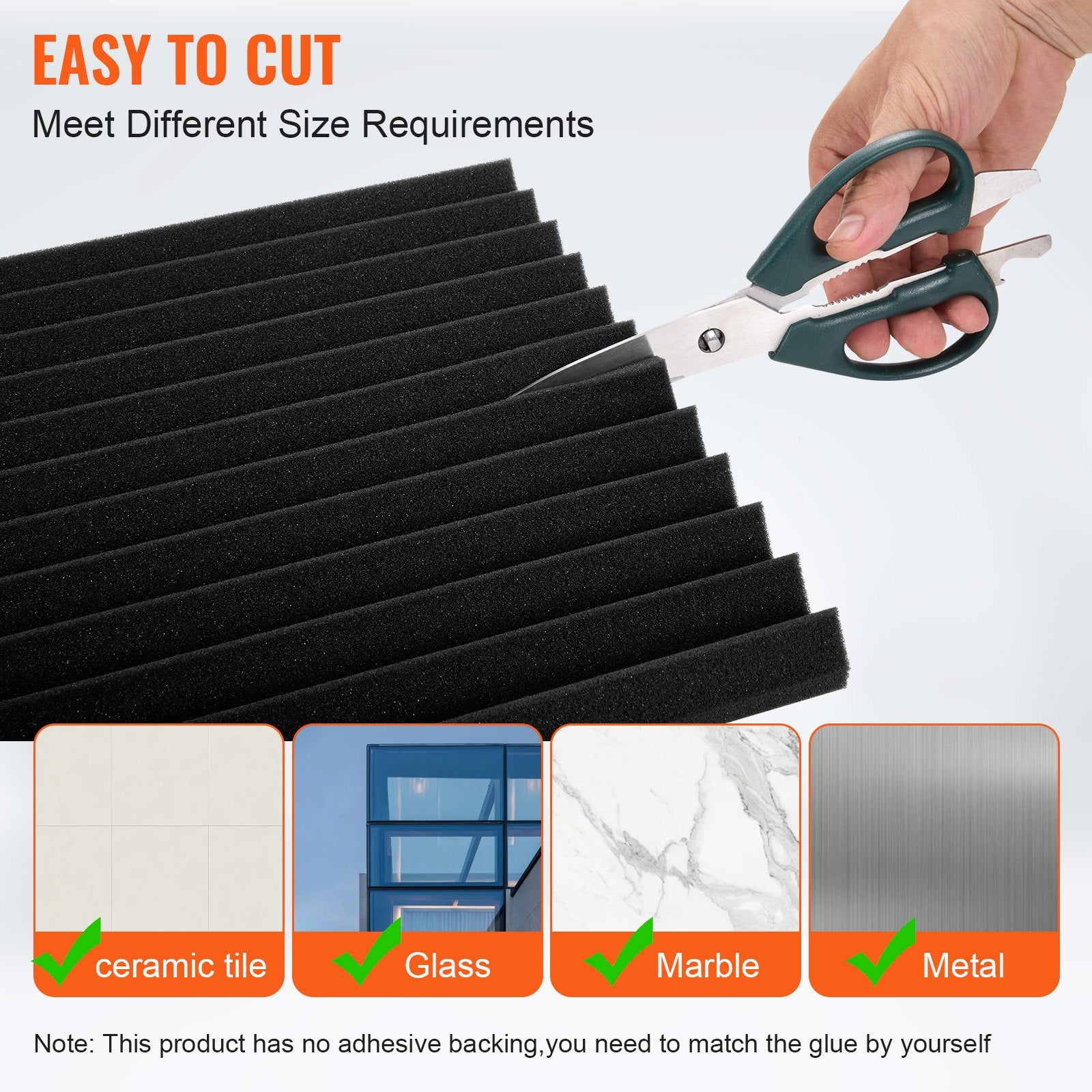 Acoustic Foam Panels 52 Pack 12 x 12 x 1 in for Studio Wall and Ceiling V952-FZZSPMBHSL12HEFGQV0