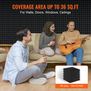 Acoustic Foam Panels 36 Pack 12 x 12 x 2 in for Studio Wall and Ceiling V952-FZZSPMBHSL12LL2RZV0