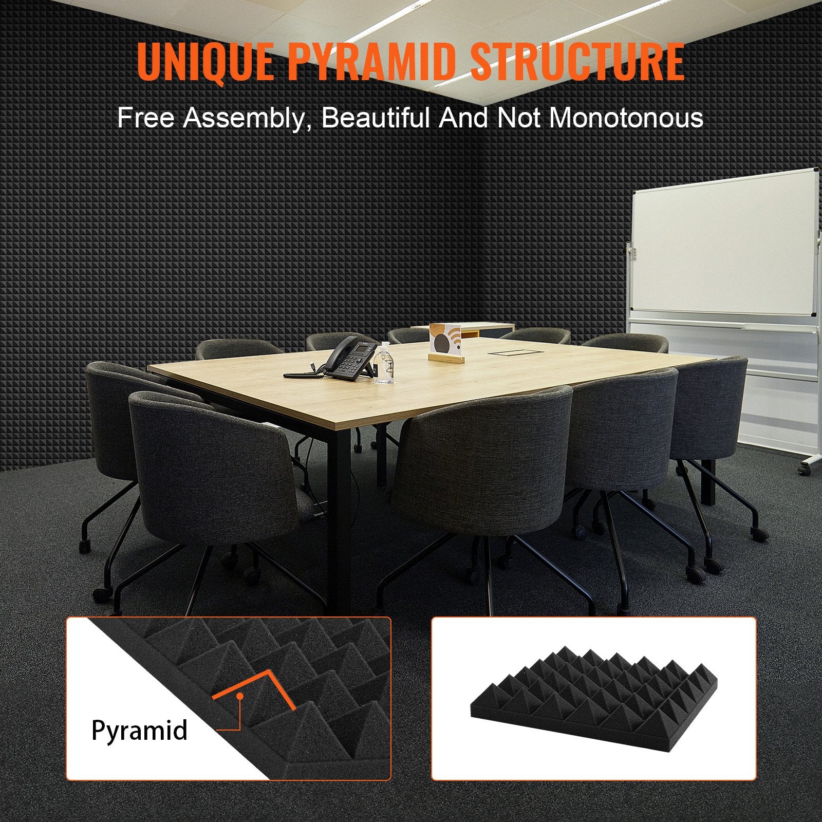 Acoustic Foam Panels 36 Pack 12 x 12 x 2 in for Studio Wall and Ceiling V952-FZZSPMBHSL12LL2RZV0