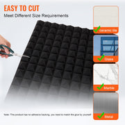 Acoustic Foam Panels 4 Pack 48 x 24 x 2 in for Studio Wall and Ceiling V952-FZZSPMBHSL48R56X0V0