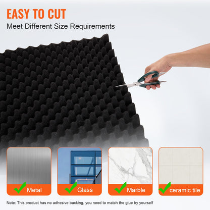 Acoustic Foam Panels 4 Pack 48 x 24 x 2 in for Studio Wall and Ceiling V952-FZZSPMBHSL48UZ3RCV0
