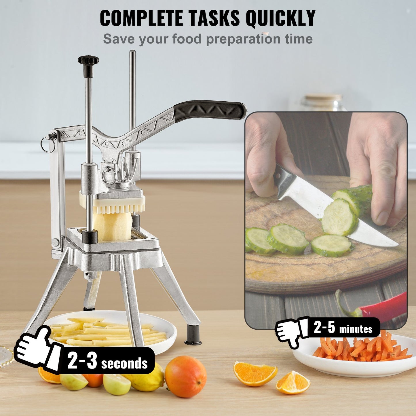 Commercial Vegetable Fruit Chopper 1/4" Blade Heavy Duty Professional Food Dicer Kattex French Fry Cutter V952-G214INCH420J2NKA9V0