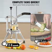 Commercial Vegetable Fruit Chopper 1/4" Blade Heavy Duty Professional Food Dicer Kattex French Fry Cutter V952-G214INCH420J2NKA9V0