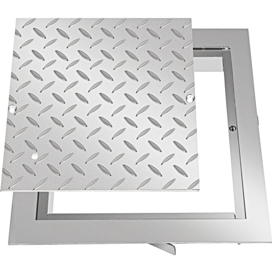 Recessed Manhole Cover 11.8""x11.8"" Clear Opening, Galvanized Steel Drain Cover Overall Size 14.5""x14.5"", V952-GB30X300000000001V0
