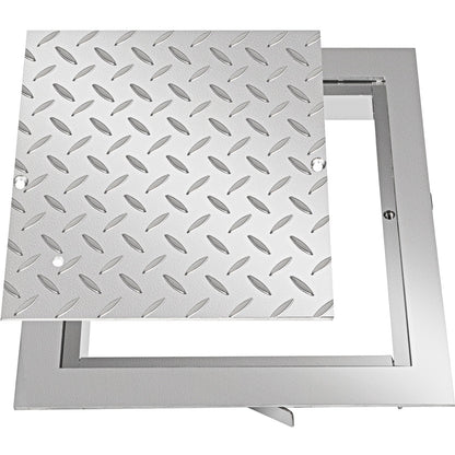 Recessed Manhole Cover 11.8""x11.8"" Clear Opening, Galvanized Steel Drain Cover Overall Size 14.5""x14.5"", V952-GB30X300000000001V0