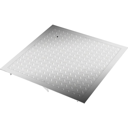Recessed Manhole Cover 60 x 60 cm Clear Opening, Galvanized Steel Drain Cover Overall Size 67 x 67 cm, Sealed V952-GB60X600000000001V0