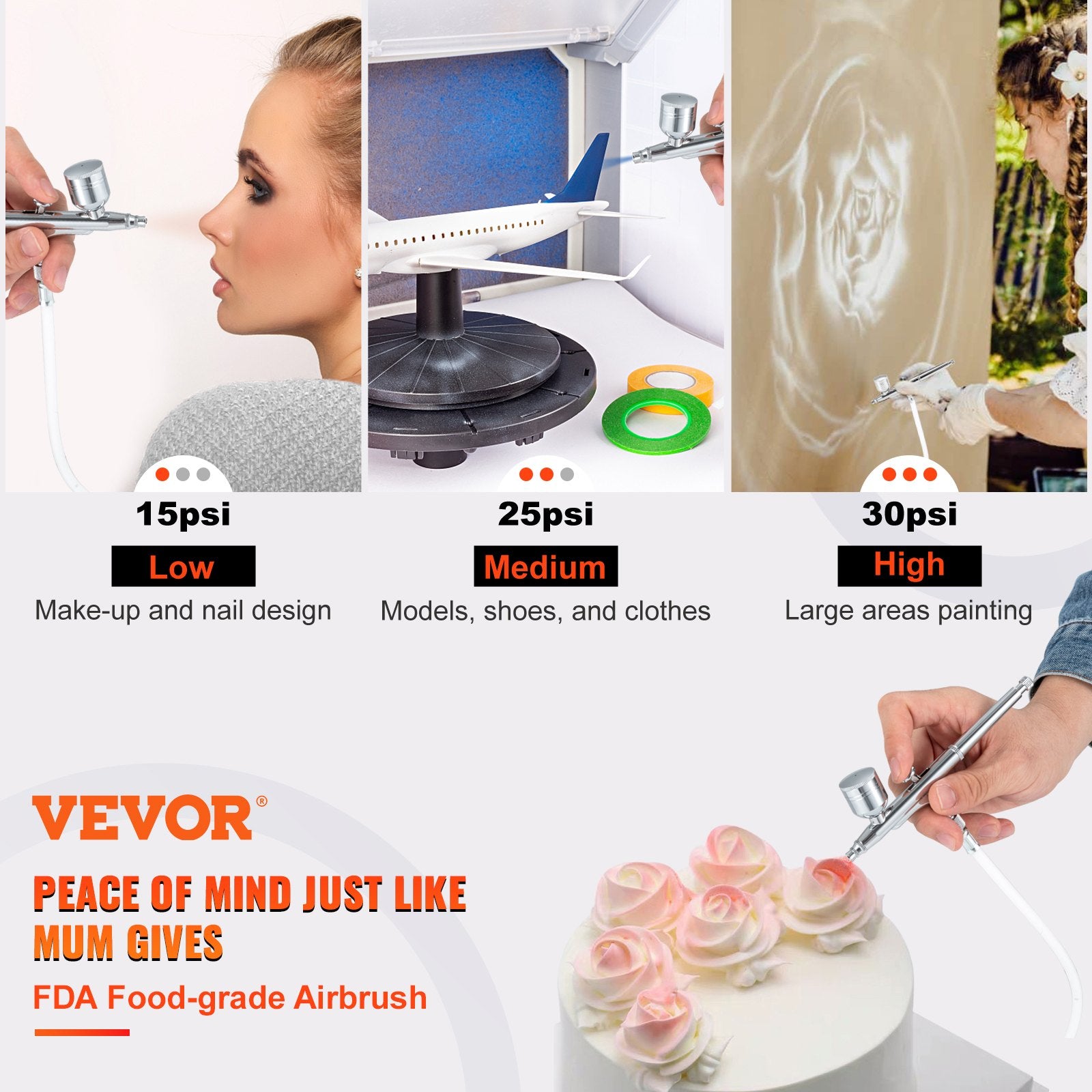 Airbrush Kit Dual-action Airbrush System Compressor Art Nail Makeup Model V952-GBTZAGIDH60H8NXJUV3