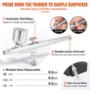 Airbrush Kit Dual-action Airbrush System Compressor Art Nail Makeup Model V952-GBTZAGIDH60H8NXJUV3