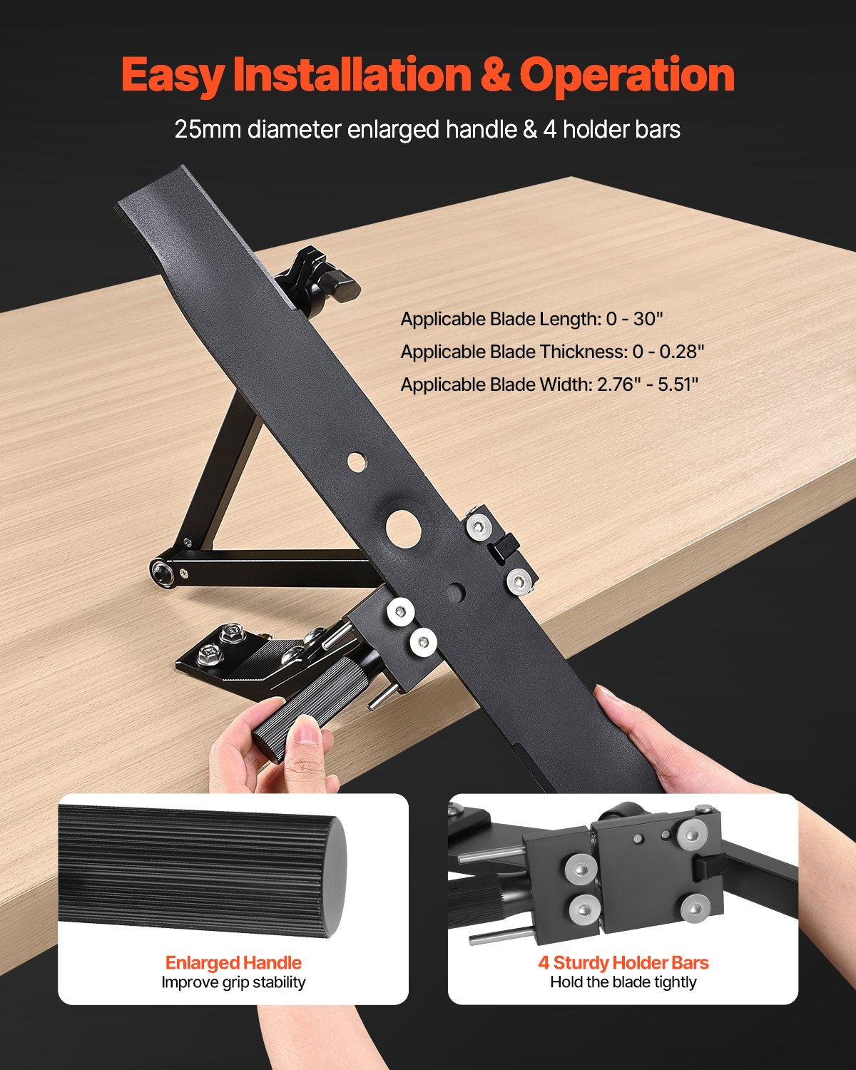 Lawn Mower Blade Sharpener, 15 degrees - 45 degrees Adjustable Lawnmower Blade Sharpening Tool with 4 Adapter V952-GCDPJJ1545MY5H0TG001V0