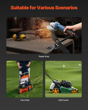 Lawn Mower Blade Sharpener, 15 degrees - 45 degrees Adjustable Lawnmower Blade Sharpening Tool with 4 Adapter V952-GCDPJJ1545MY5H0TG001V0
