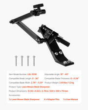 Lawn Mower Blade Sharpener, 15 degrees - 45 degrees Adjustable Lawnmower Blade Sharpening Tool with 4 Adapter V952-GCDPJJ1545MY5H0TG001V0