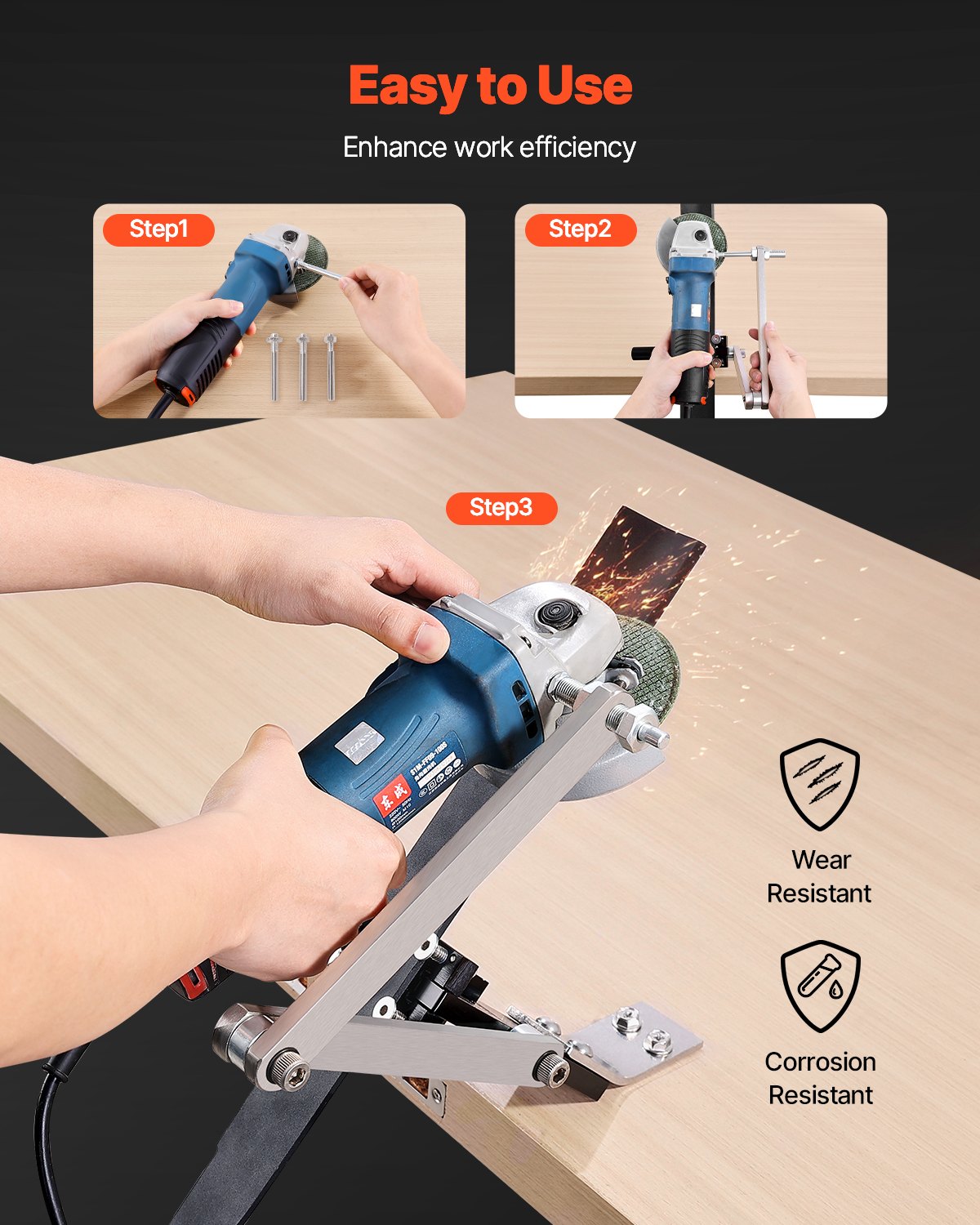Lawn Mower Blade Sharpener and Balancer, 15 degrees - 45 degrees Adjustable Lawnmower Blade Sharpening Tool V952-GCDPJJYPHQ1592EDB001V0