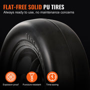 Lawn Mower Tires with Rim, 11x4-7" Tubeless Tractor Tires, 2-Pack Tire and Wheel Assemby, Flat-free PU Tire, V952-GCJLZ11X45SXTCAWDV0