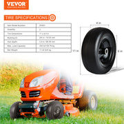 Lawn Mower Tires with Rim, 11x4-7" Tubeless Tractor Tires, 2-Pack Tire and Wheel Assemby, Flat-free PU Tire, V952-GCJLZ11X45SXTCAWDV0