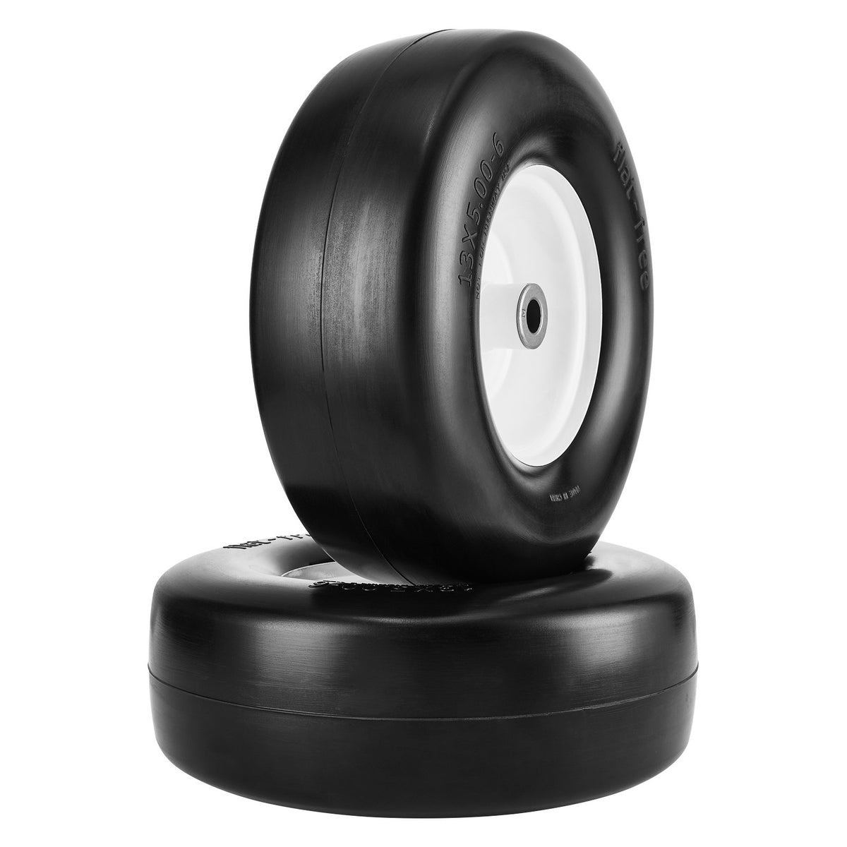 Lawn Mower Tires with Rim, 13x5-6" Tubeless Tractor Tires, 2-Pack Tire and Wheel Assembly, Flat-free PU V952-GCJLZZXLG13XLCXLGV0