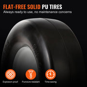 Lawn Mower Tires with Rim, 13x5-6" Tubeless Tractor Tires, 2-Pack Tire and Wheel Assembly, Flat-free PU V952-GCJLZZXLG13XLCXLGV0