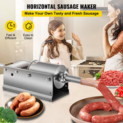 Manual Sausage Stuffer, 3 L / 7 LBS Horizontal Sausage Machine, Dual-Speed Meat Stuffer, Made of Food-Grade V952-GCJSDSPS3L0000001V0
