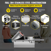 Manual Sausage Stuffer, 3 L / 7 LBS Horizontal Sausage Machine, Dual-Speed Meat Stuffer, Made of Food-Grade V952-GCJSDSPS3L0000001V0