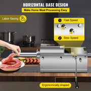 Manual Sausage Stuffer, 3 L / 7 LBS Horizontal Sausage Machine, Dual-Speed Meat Stuffer, Made of Food-Grade V952-GCJSDSPS3L0000001V0