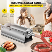 Manual Sausage Stuffer, 5 L / 11 LBS Horizontal Sausage Machine, Dual-Speed Meat Stuffer, Made of Food-Grade V952-GCJSDSPS5L0000001V0