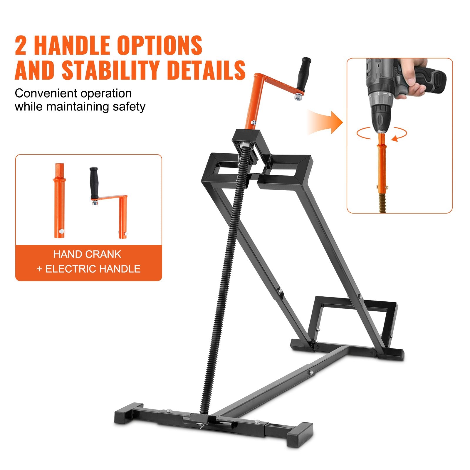 Ride on Lawn Mower Lift Jack, 880 Lbs Weight Capacity, Telescopic Maintenance Jack with Crank Handle & Power V952-GCJSJJSGS880KCFZHV0