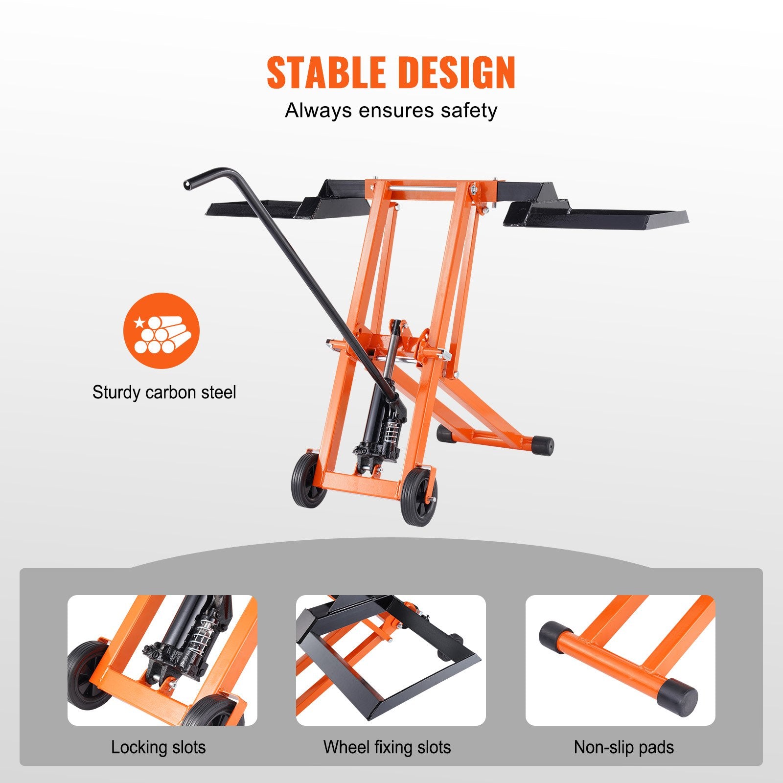 Lawn Mower Lift with Hydraulic Jack, 500 Lbs Weight Capacity, Solid Carbon Steel Lawn Mower Lift, Adjustable V952-GCJSJJYYS500E2M1RV0