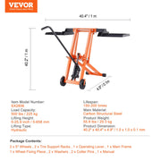 Lawn Mower Lift with Hydraulic Jack, 500 Lbs Weight Capacity, Solid Carbon Steel Lawn Mower Lift, Adjustable V952-GCJSJJYYS500E2M1RV0