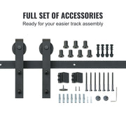 8FT Sliding Barn Door Hardware Closet Track Kit for Single Door J Hanger V952-GCYMWJTJHS8FCZEIRV0