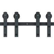 8FT Sliding Barn Door Hardware Closet Track Kit for Double Doors I Hanger V952-GCYMWJTJHS8FD5SVJV0
