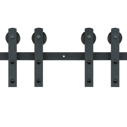 8FT Sliding Barn Door Hardware Closet Track Kit for Double Doors I Hanger V952-GCYMWJTJHS8FD5SVJV0