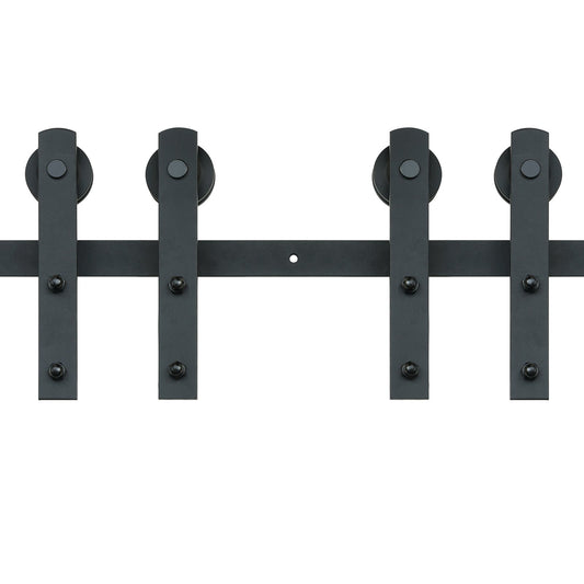 8FT Sliding Barn Door Hardware Closet Track Kit for Double Doors I Hanger V952-GCYMWJTJHS8FD5SVJV0