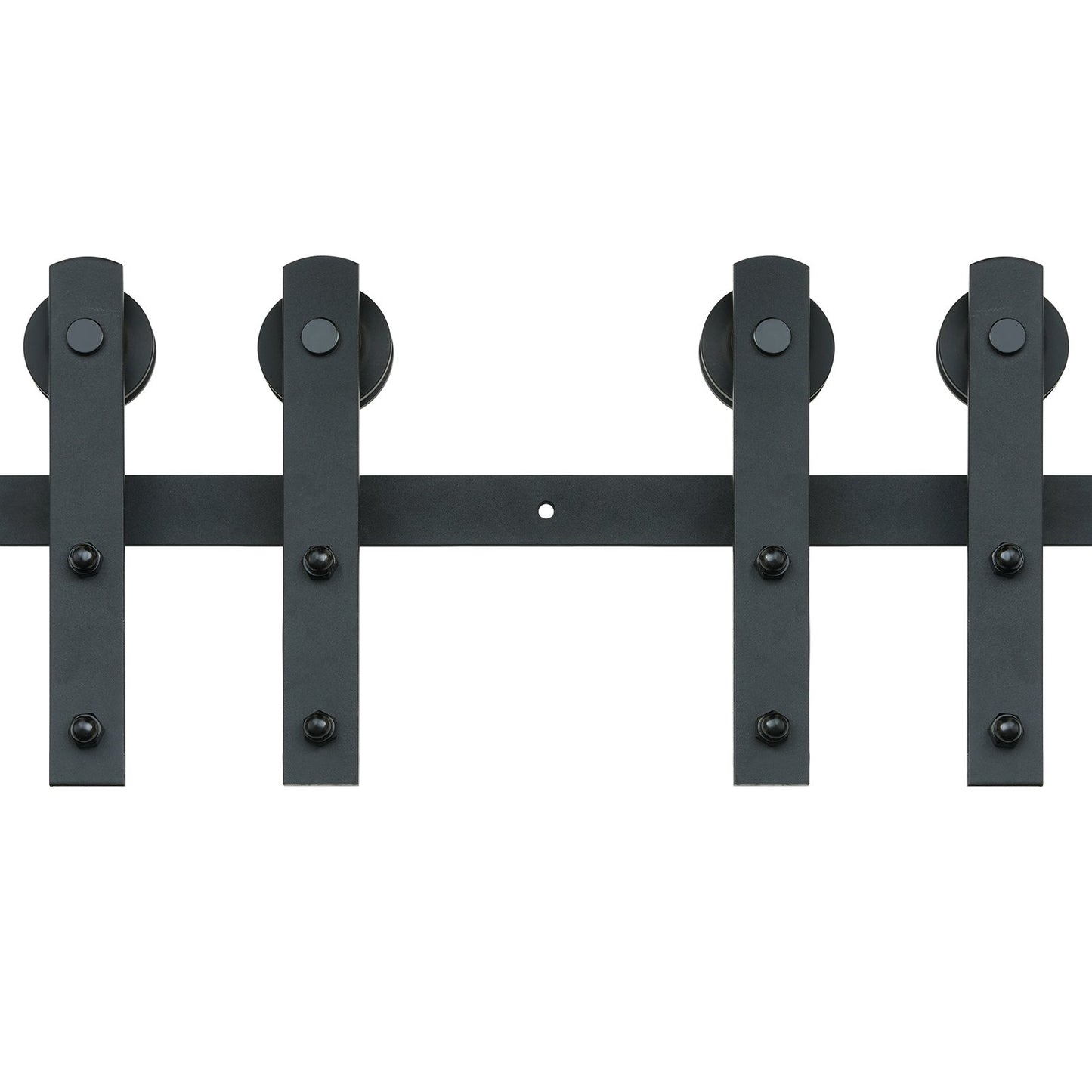 8FT Sliding Barn Door Hardware Closet Track Kit for Double Doors I Hanger V952-GCYMWJTJHS8FD5SVJV0